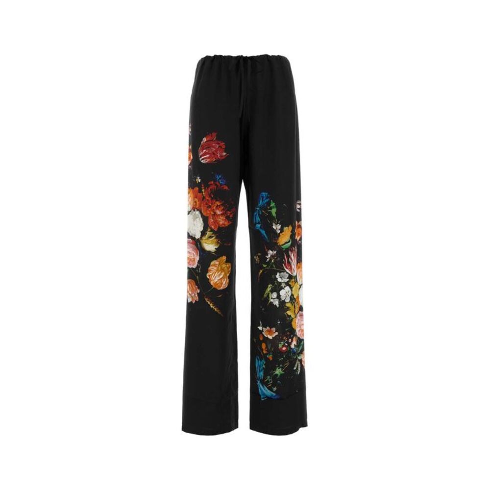 Dries Van Noten Women Black Satin Pachas Pant